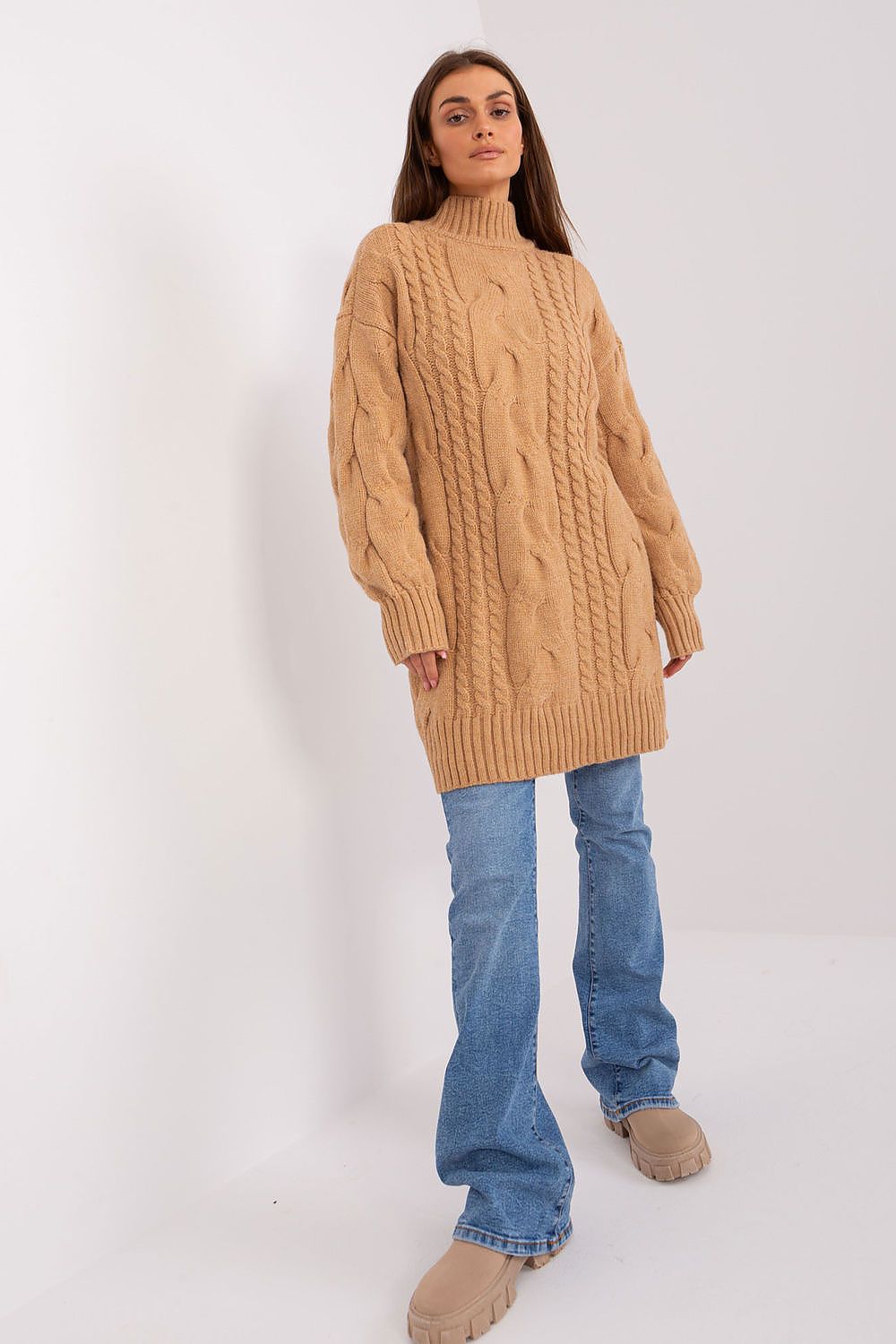  Ilgas megztinis model 185740 Wool Fashion Italia 
